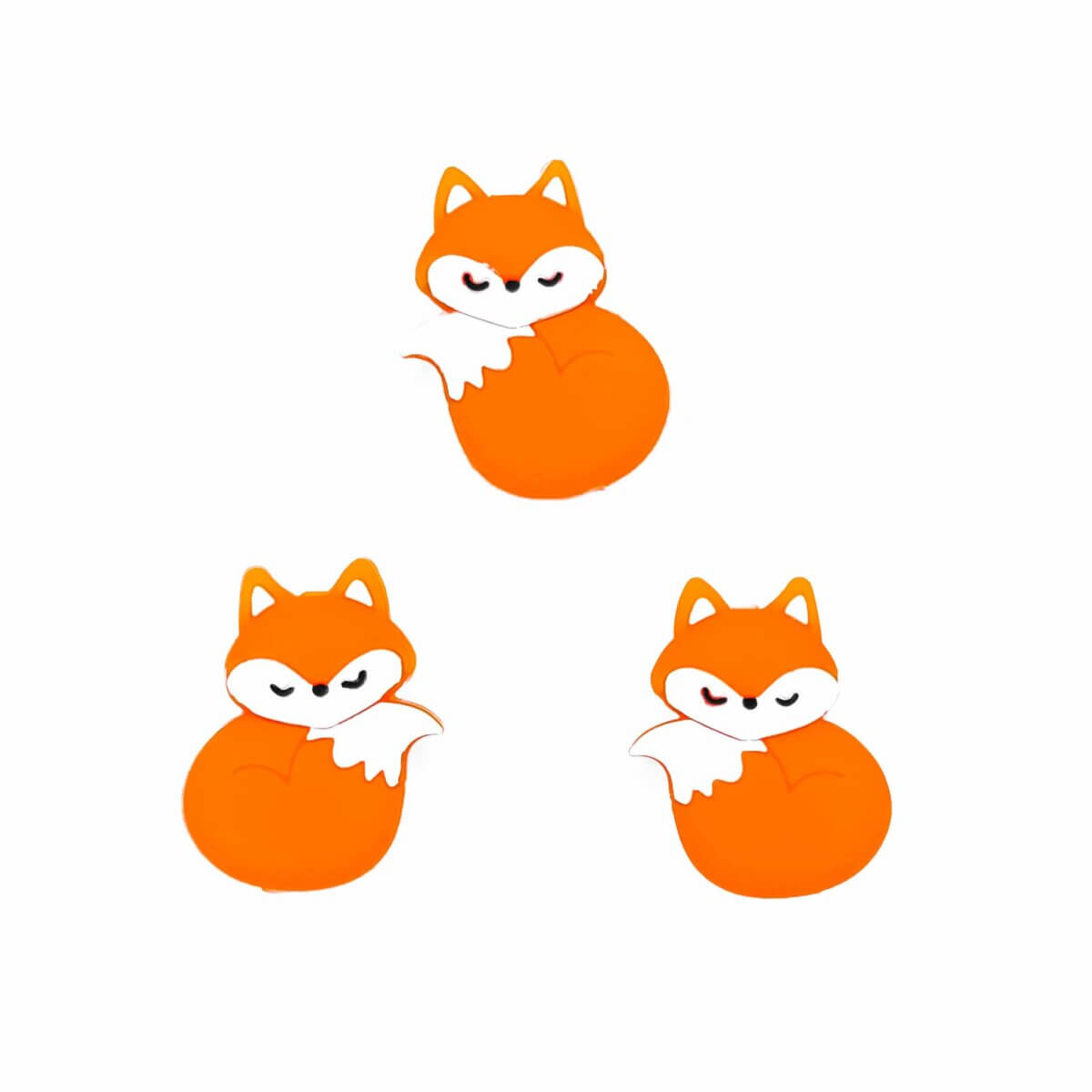 Kleurcode Oranje - Type: Siliconen kralen Slapende Vos - Formaat: 24 mm x 20 mm x 9 mm - Verkocht per stuk, nergens goedkoper - BPA-, Ftalaten-, Lood-, PVC- en Gif-vrij - CE-gecertificeerd - Medische kwaliteit siliconen kralen - Koelbaar in de koelkast - Vaatwasser bestendig Jootjes Haakcadeautjes