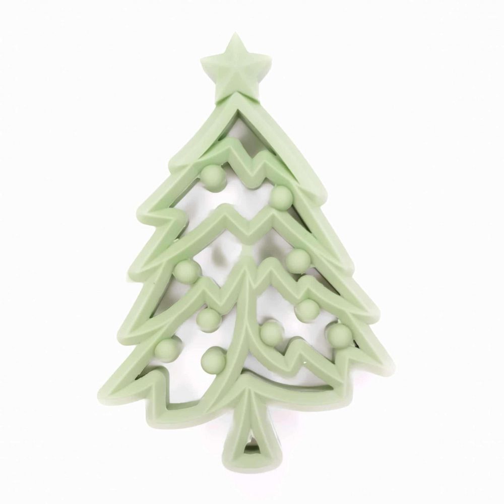Siliconen Kerstboom - Bijtfiguur - Open - Pistache