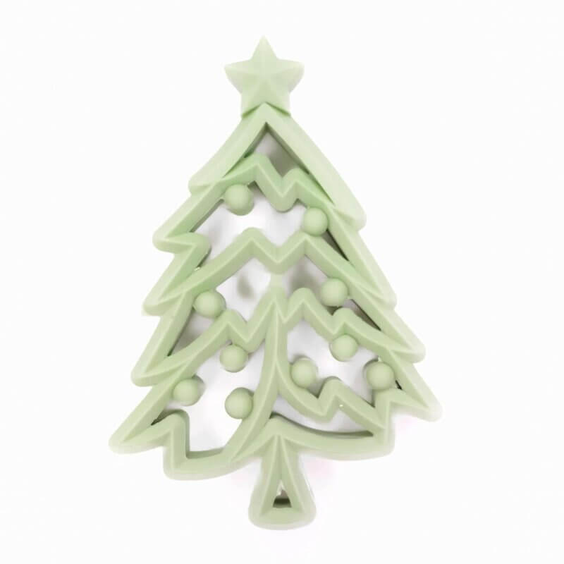 Silicone Christmas tree - Teething figure - Open - Pistachio