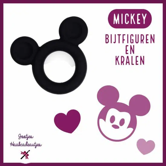 Mickey Siliconen bijtfiguren en kralen bpa vrij groothandel