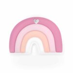 Siliconen bijtring bijtfiguur bijtspeeltje regenboog framboos groothandel bpa vrij baby veilig