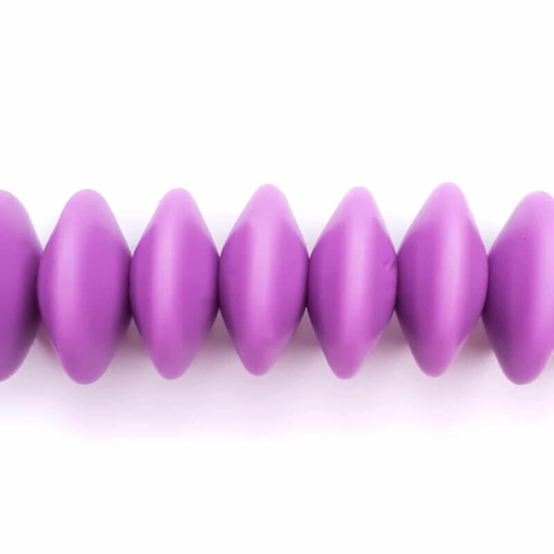 Silicone beads oval disc wholesale soft purple 12 mm