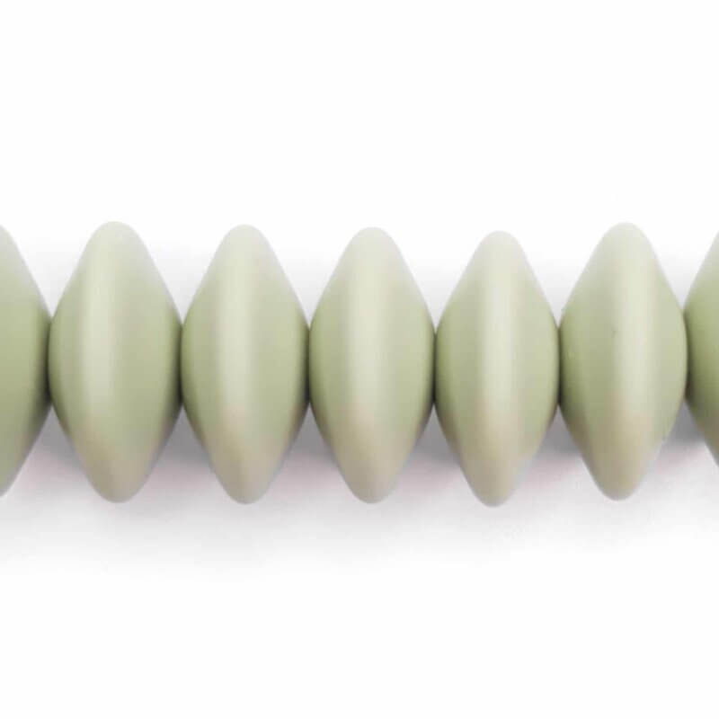 Silicone beads - Oval - 12 mm - Pistachio