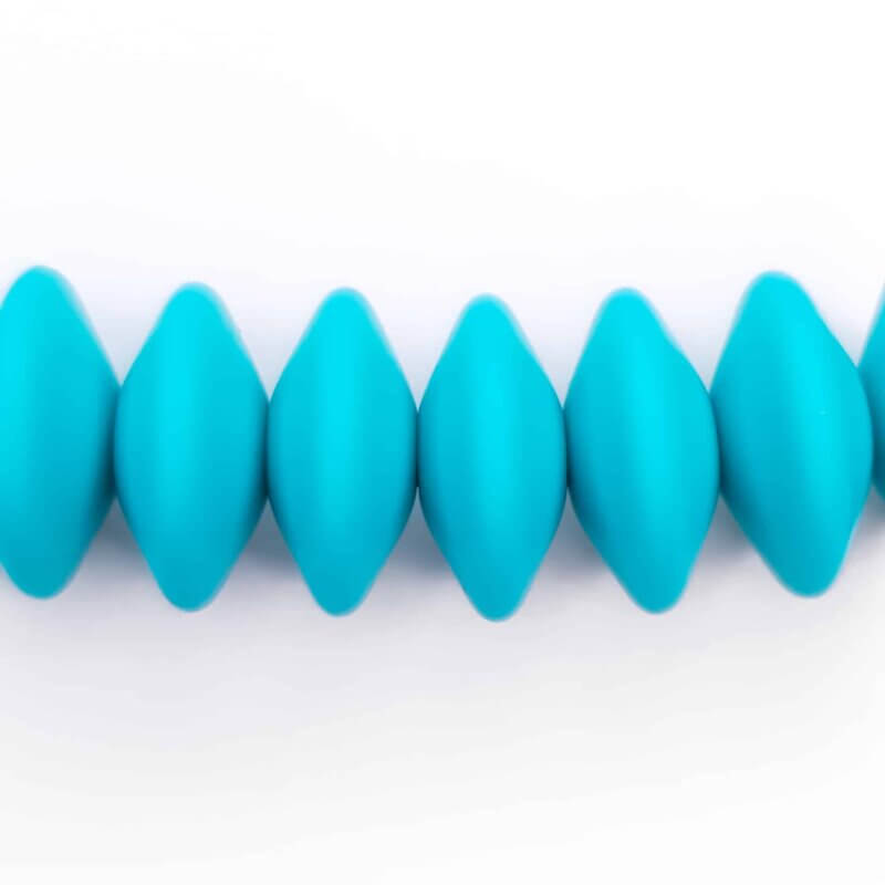 Silicone beads oval disc wholesale turquoise 12 mm