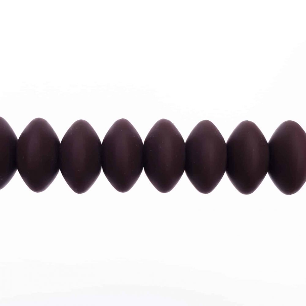 Siliconen kralen - Ovaal - 12 mm - Choco