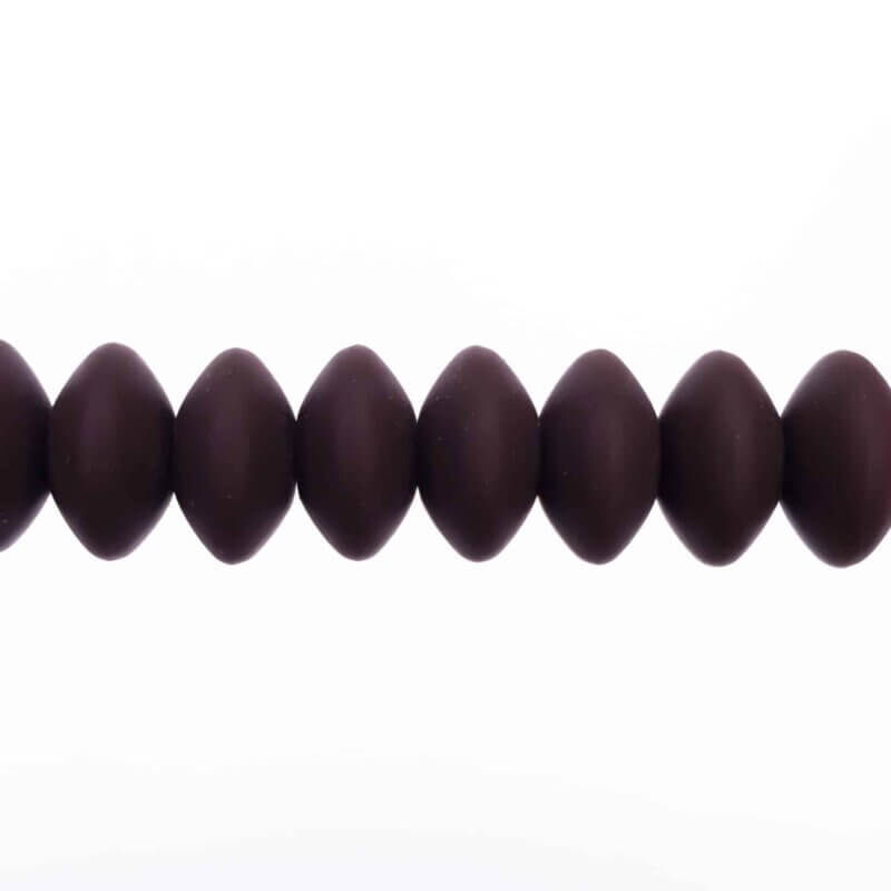 Silicone beads - Oval - 12 mm - Choco
