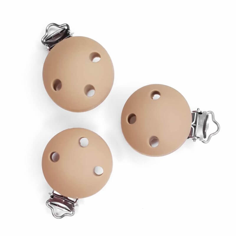 Silicone Pacifier Clip - Wood
