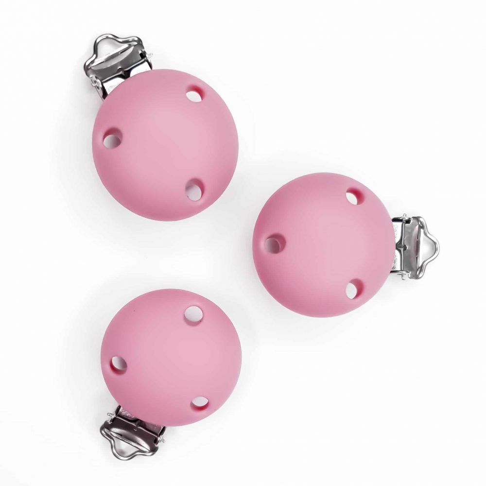 Siliconen Speenclip - Klein - 30 mm - Framboos Roze