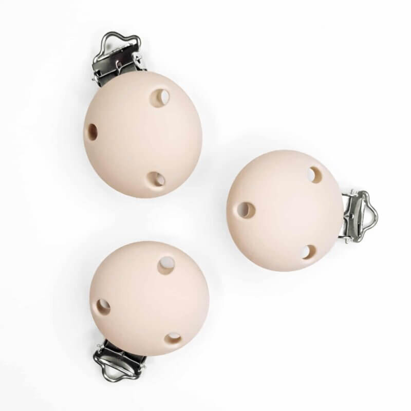 Silicone Pacifier Clip - Old Lace