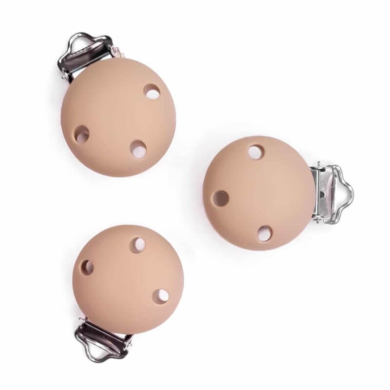 Silicone Pacifier Clip - Small - 30 mm - Wood