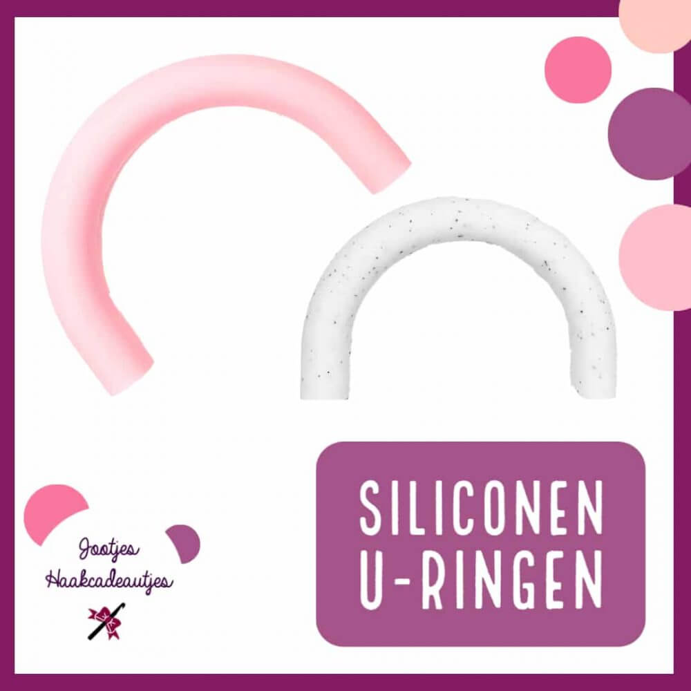 Siliconen U-ringen 80 mm bijtring siliconen bpa vrij