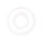 Silicone ring teething toy 43 mm bpa free wholesale metallic pearl white
