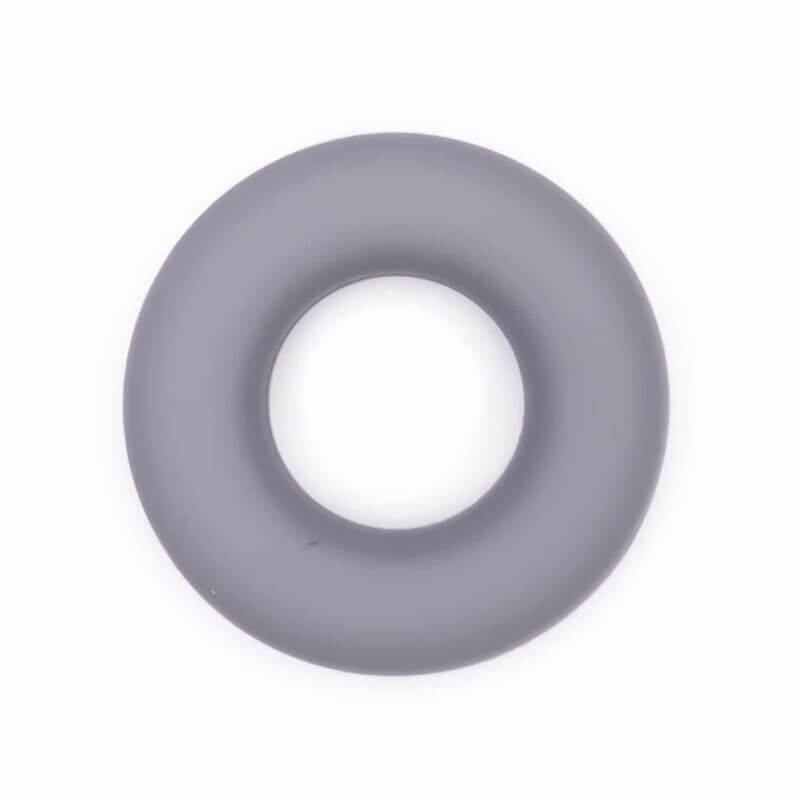 Silicone ring wholesale teething ring bpa free warm medium gray