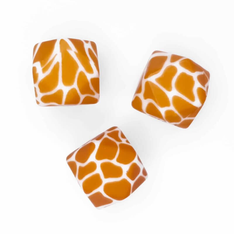 Giraffe BPA free print wholesale silicone beads