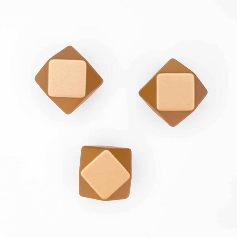 Pacifier string teething ring wholesale bpa free golden nugget hexagon