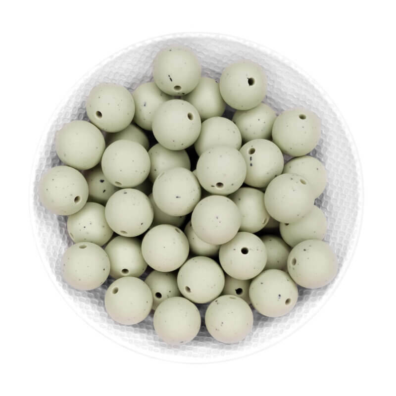 Perles de silicone pistache avec mouchetures bpa free wholesale