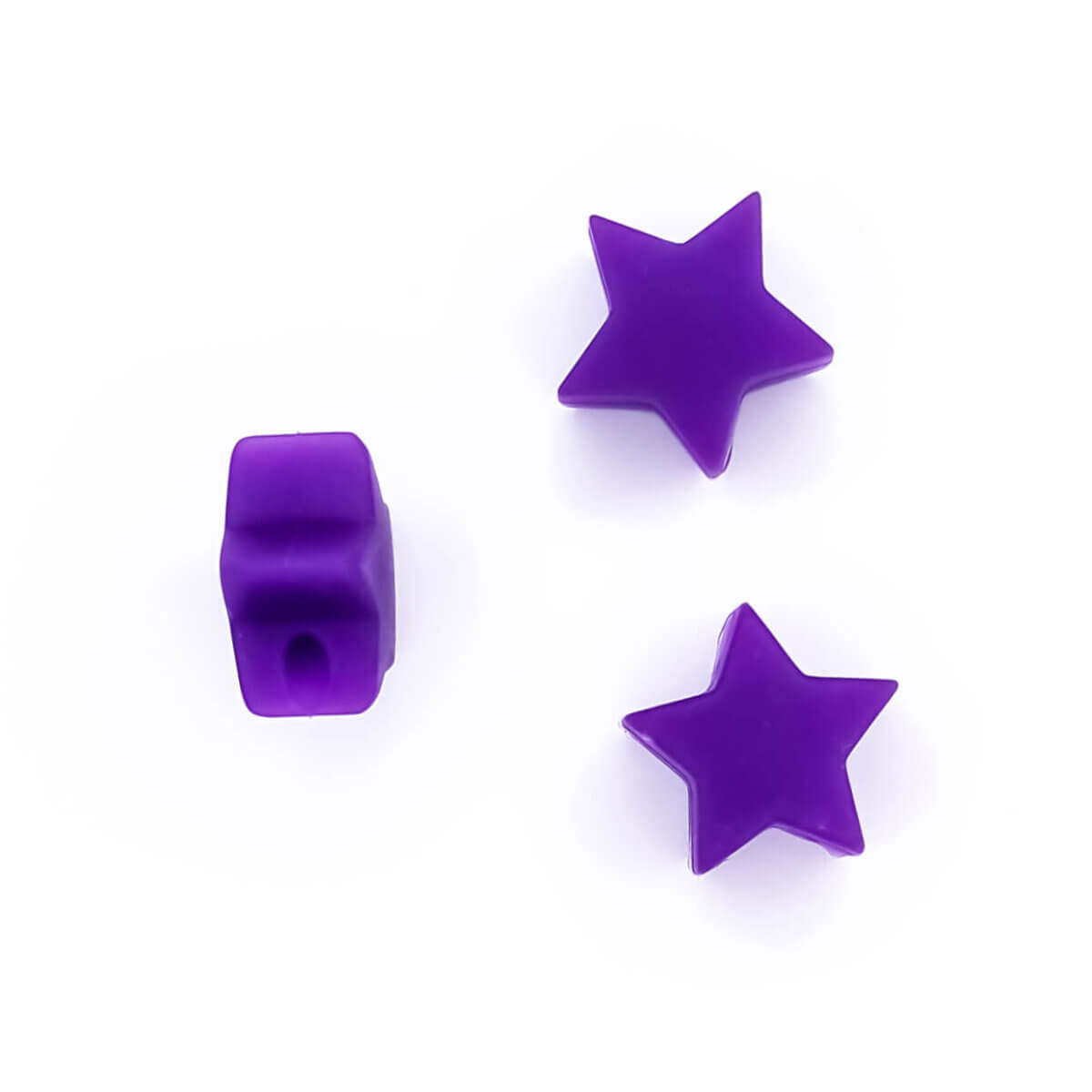 Silicone beads star 15 mm wholesale bpa free baby safe