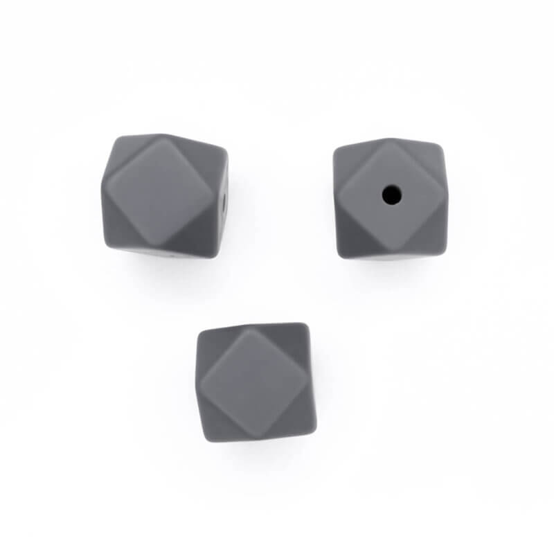 Silicone beads hexagon wholesale bpa free anthracite