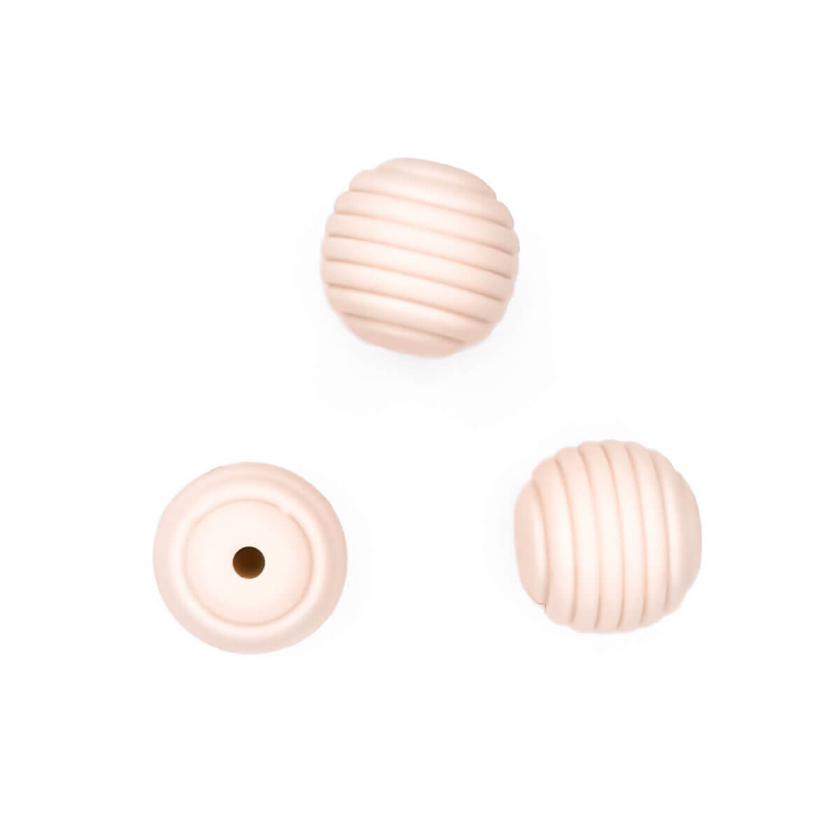 Silicone bead honeycomb wholesale baby safe bpa free light peach