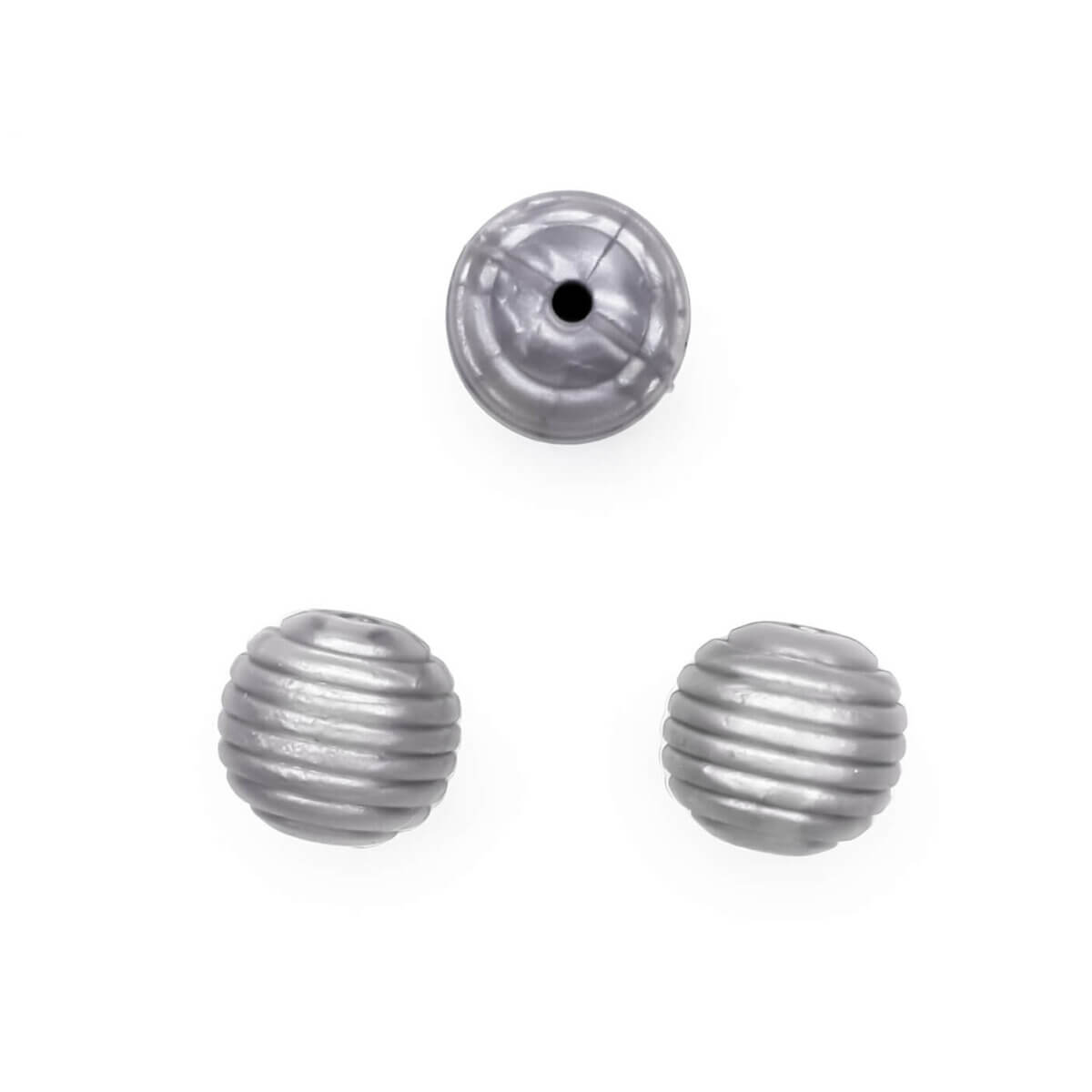 Perles de silicone en nid d'abeille grossiste bébé sans danger bpa argent métallique