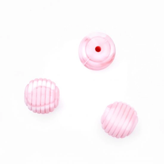 Siliconen kraal honingraat groothandel baby veilig marmer diep roze