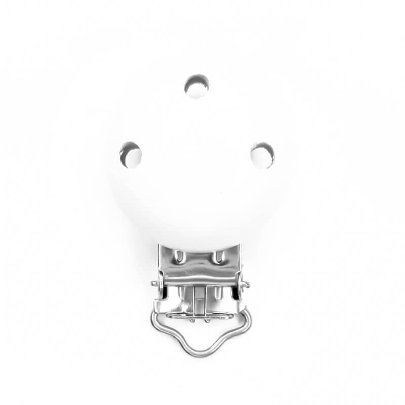 Pacifier Clip white wood lacquered baby safe wholesale