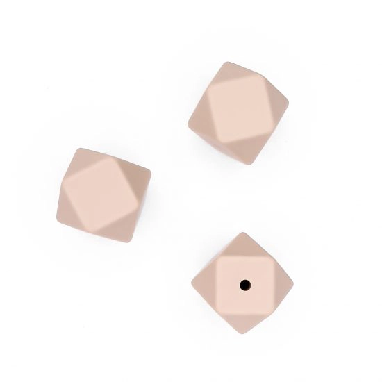 Hexagon siliconen kraal bpa vrij baby veilig groothandel wood