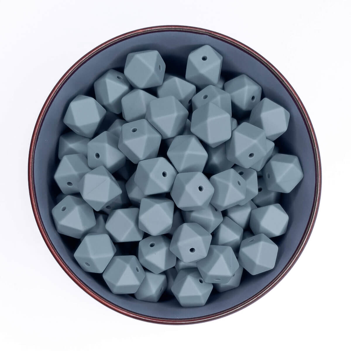 Siliconen kralen oceaan 14 mm hexagon speenkoord bijtring