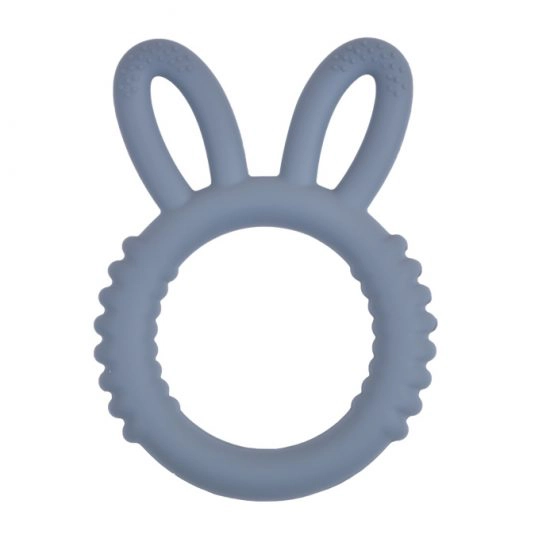 Siliconen bijtfiguur fluffy bunny donker grijs bpa vrij groothandel