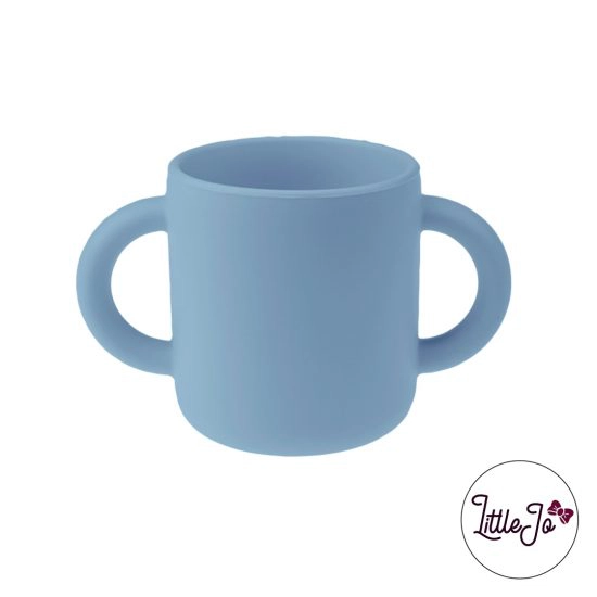 Siliconen drinkbeker mok Groothandel BPA vrij kinderservies Poeder Blauw