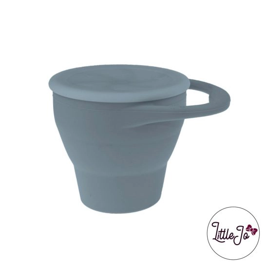 Siliconen Snack Cup LittleJo BPA vrij kleur Donker Grijs baby veilig