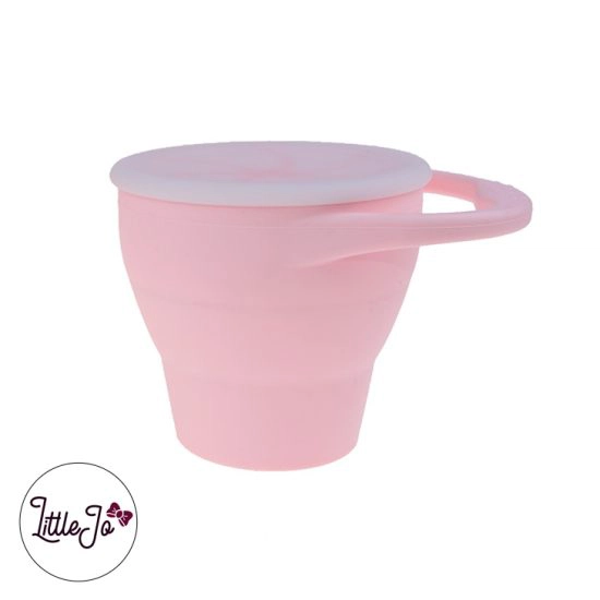 Silicone Snack Cups LittleJo BPA vrij Groothandel Wholesale Perzik Roze