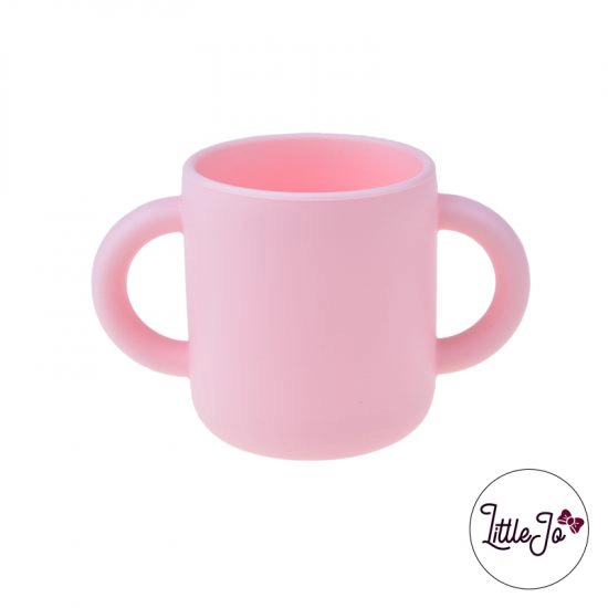 Siliconen drinkbeker mok Groothandel BPA vrij kinderservies Perzik Roze