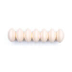 Perles de silicone ovales ivoire bpa free wholesale dummy cord