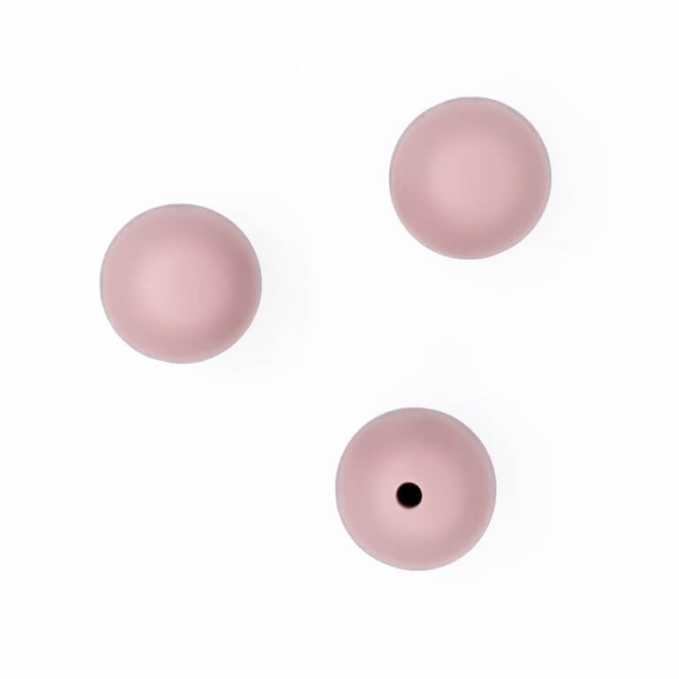 Perles en silicone grossiste bpa free dummy cord pale pink