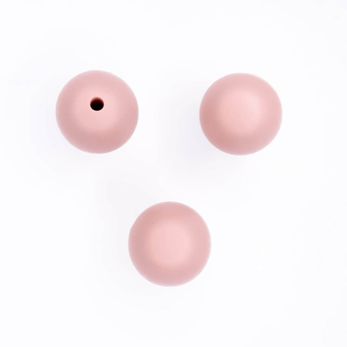 Silicone beads wholesale bpa free pacifier cord blush