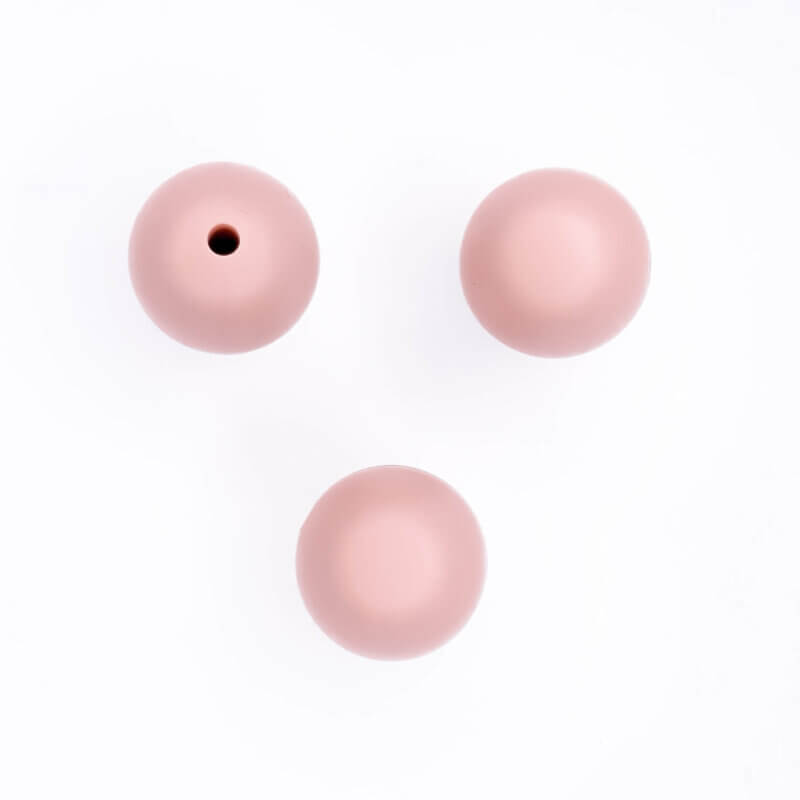 Silicone beads wholesale bpa free pacifier cord blush