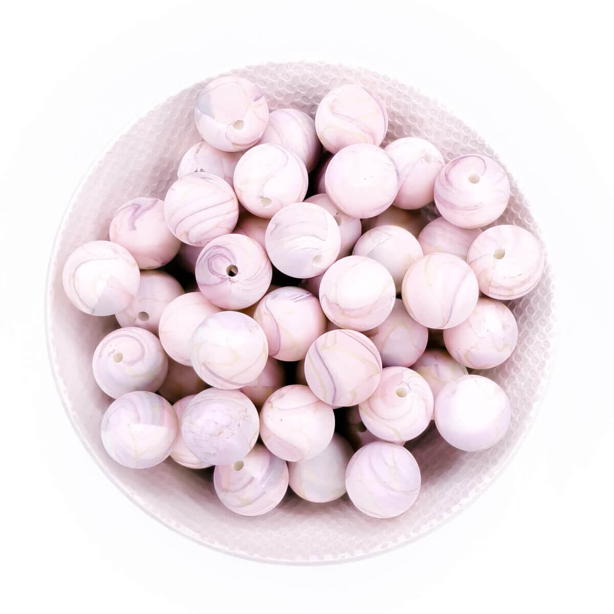 Perles en silicone grossiste bpa free dummy cord print Rosalia marble