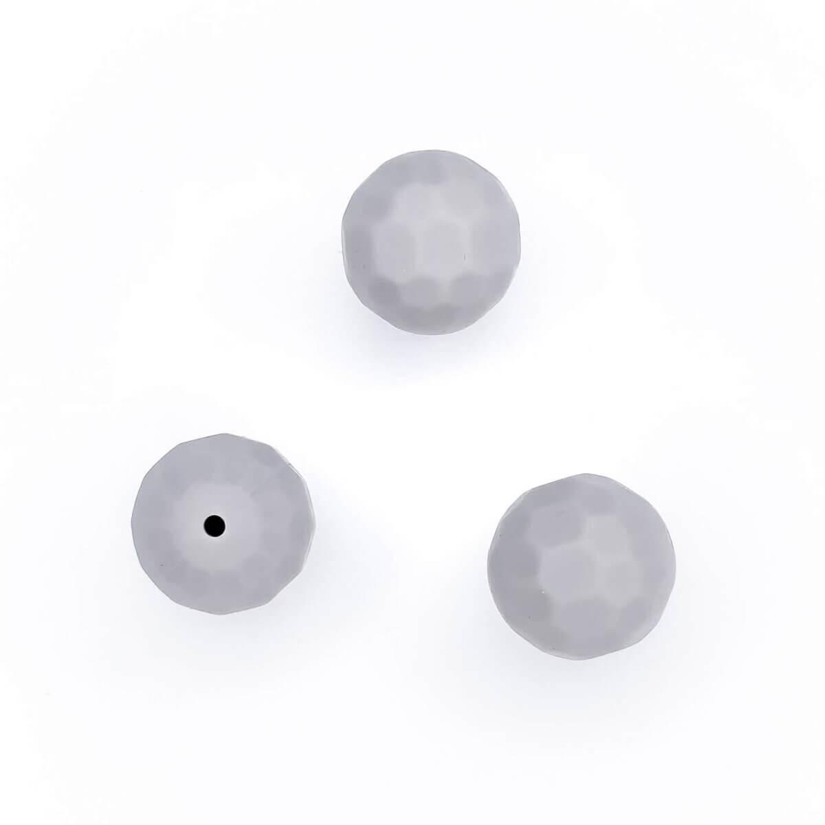 Perles en silicone gris clair Facetto sans bpa