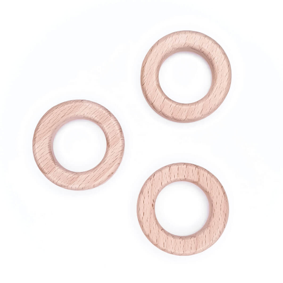 Beißring aus Buchenholz Ring flach 4,5 cm