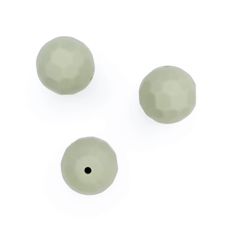 Facetto pistachio wholesale bpa free silicone beads 16 mm