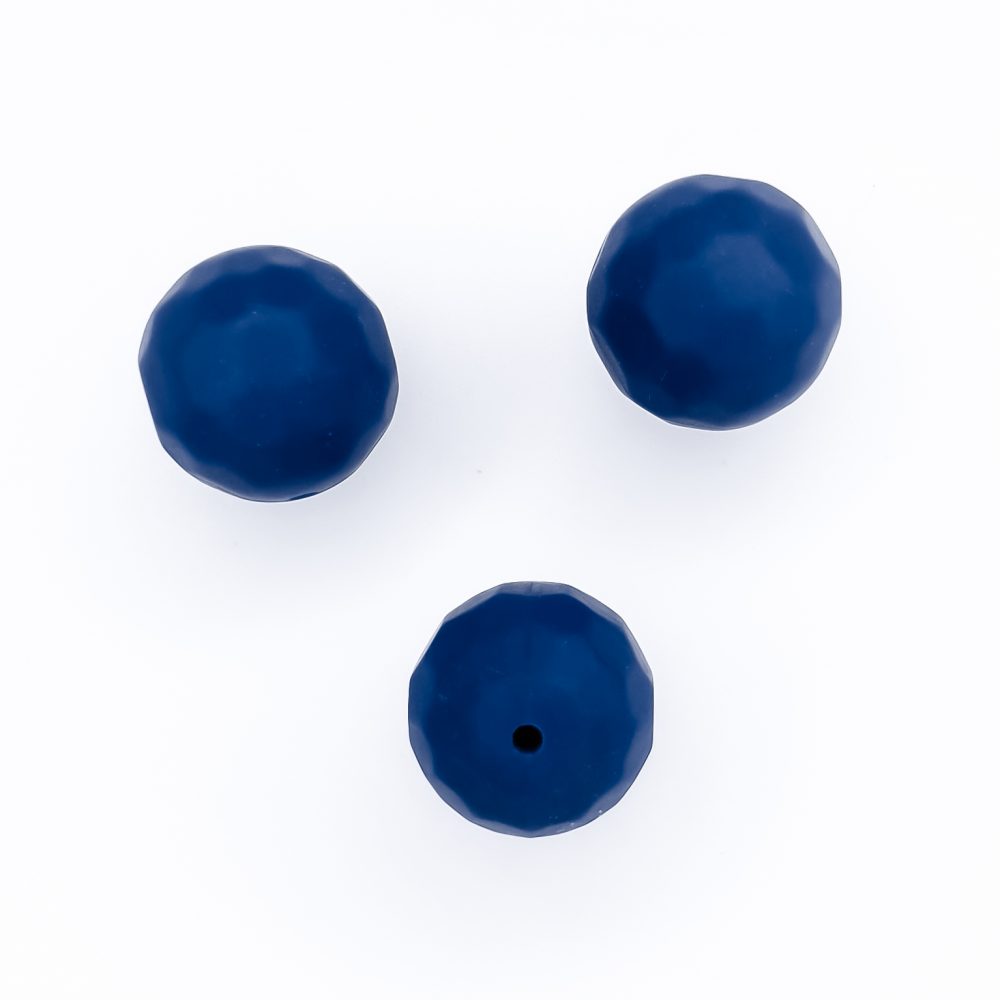 Facetto navyblauw 16 mm siliconen kralen groothandel