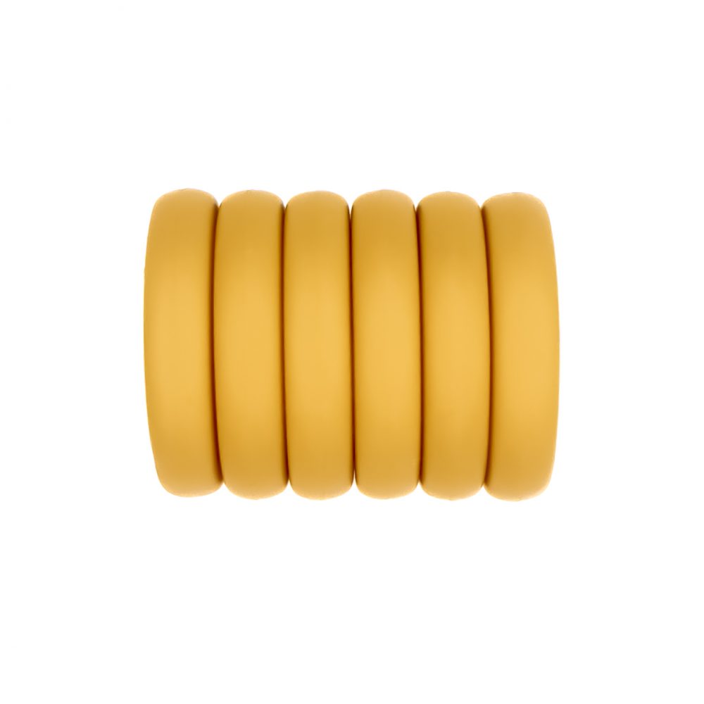Siliconen Kralen - Circlet - Plat/rond, 25 mm - Oker Geel