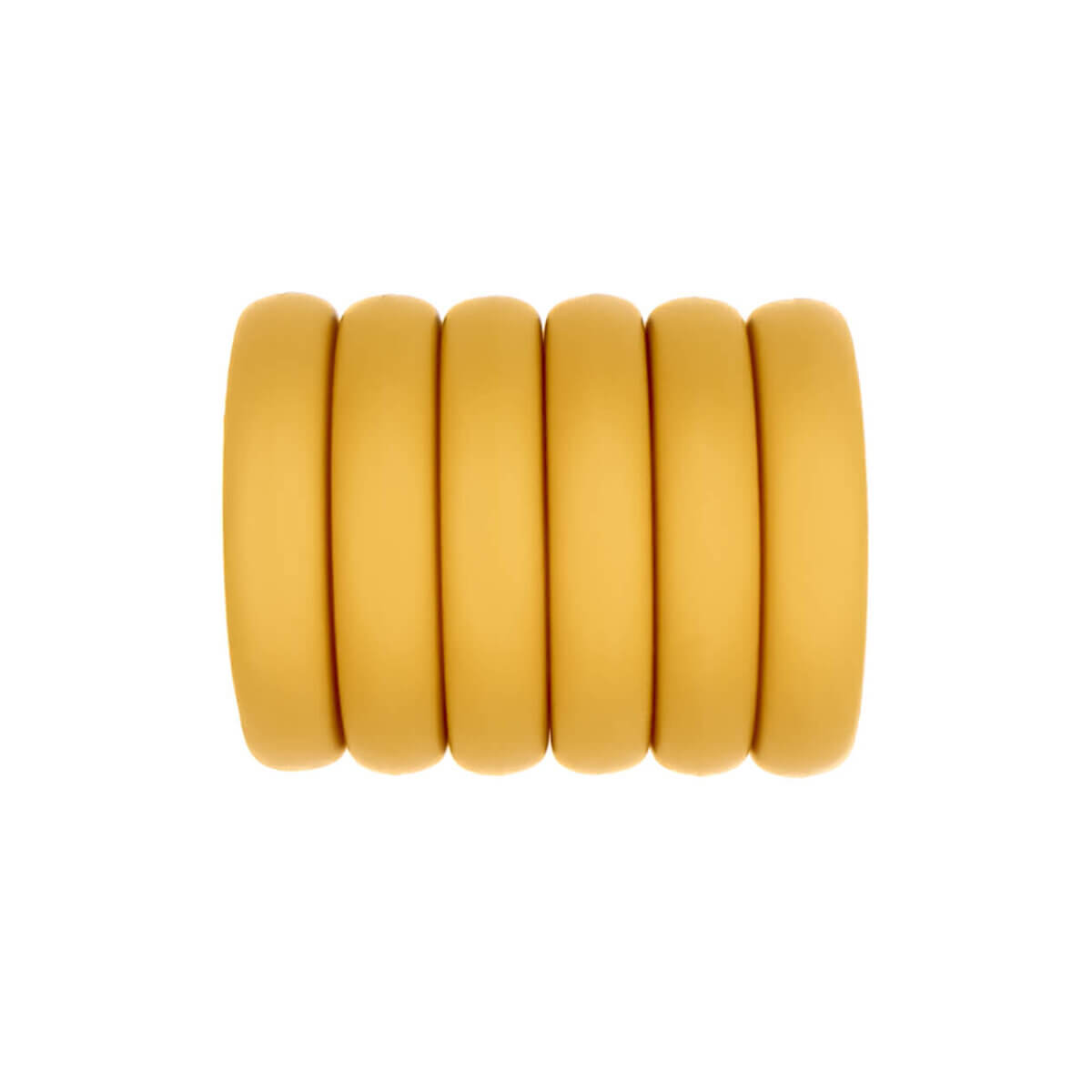 Color code: Ochre Yellow
Material: 100% BPA free silicone material, fully chemically safe tested according to EN-71.
Type: Circlet, flat and oval, 25 mm diameter Jootjes Haakcadeautjes