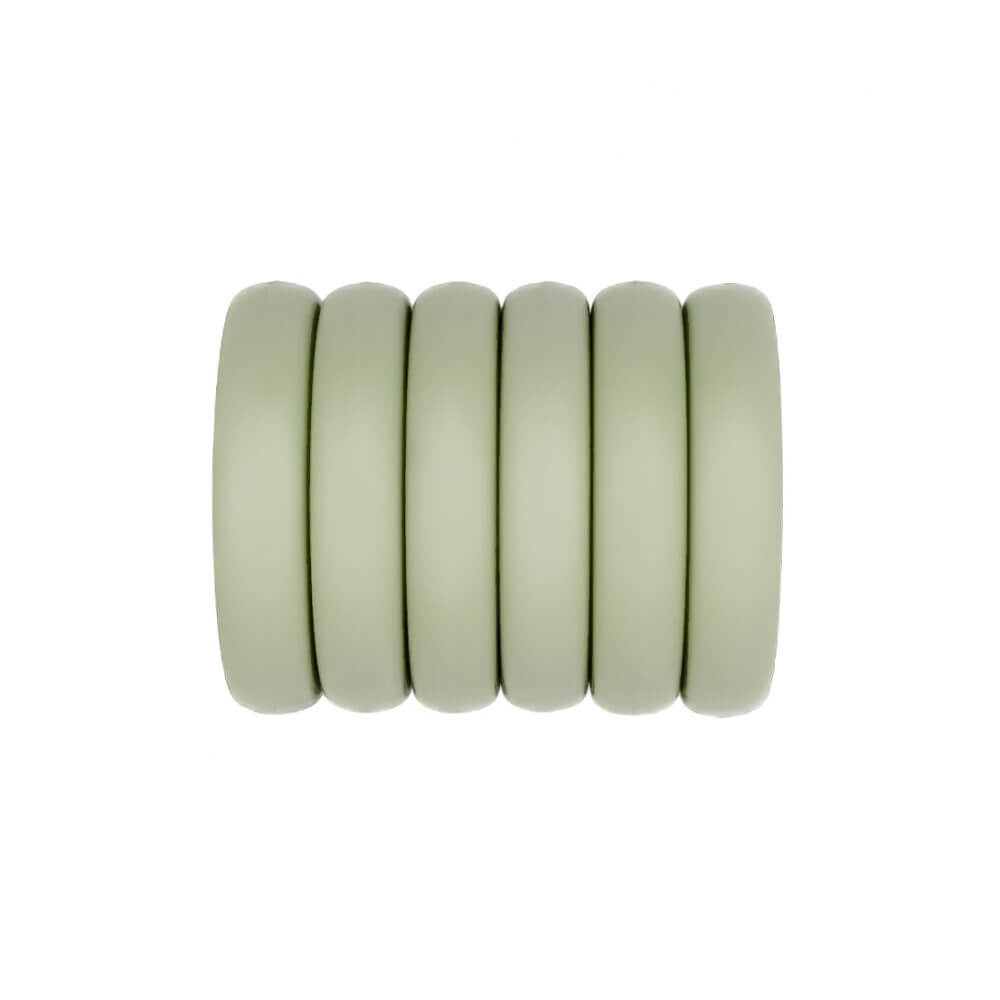 Siliconen Kralen - Circlet - Plat/rond, 25 mm - Pistache