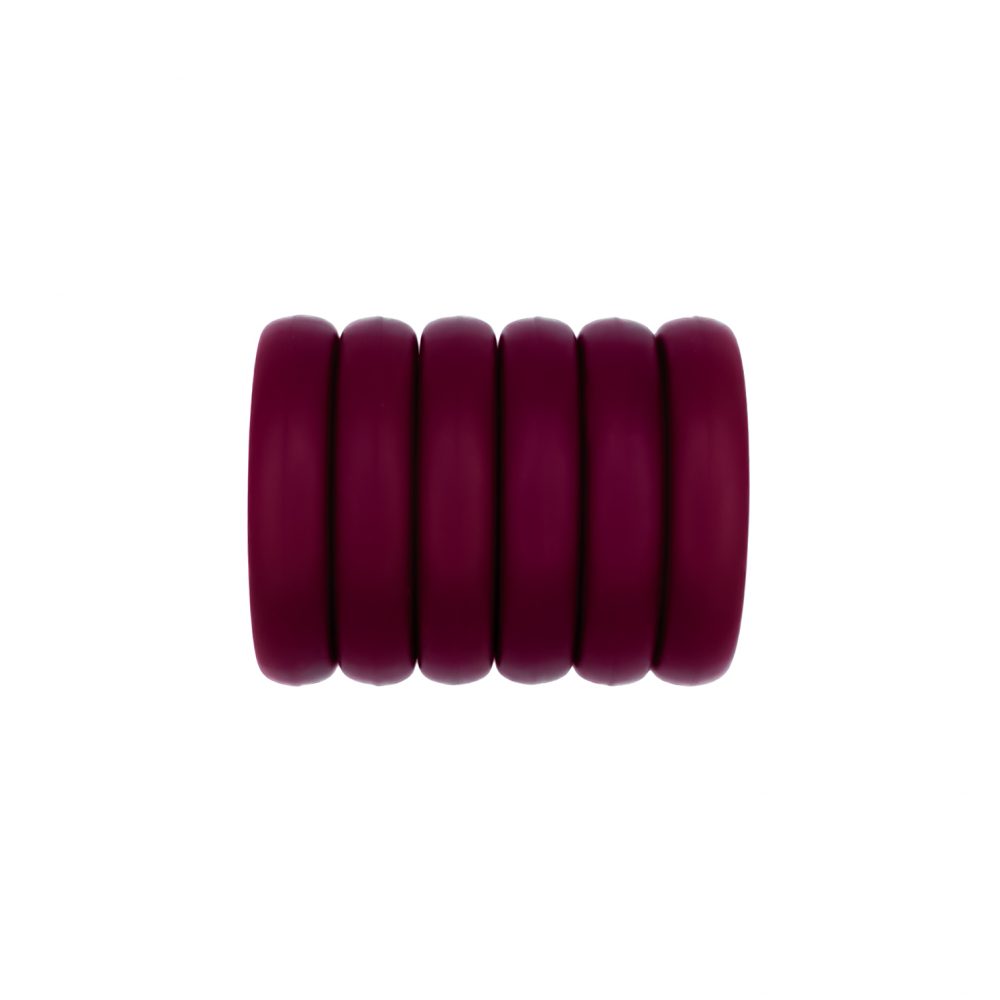 Siliconen Kralen - Circlet - Plat/rond, 25 mm - Berry