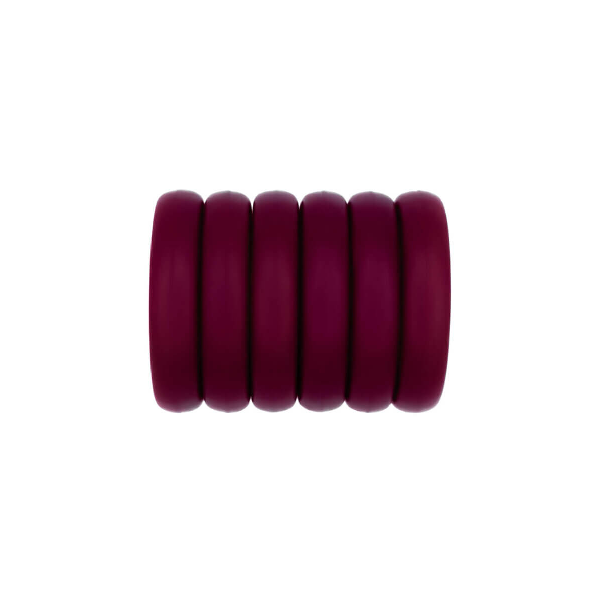 Kleurcode: Berry Materiaal: 100% BPA vrij siliconen materiaal, volledig chemisch veilig getest volgens EN-71. Type: Circlet, plat en ovaal, 25 mm doorsnede Jootjes Haakcadeautjes
