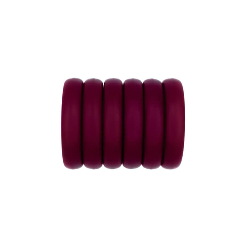 Silicone Beads - Circlet - Flat/round, 25 mm - Berry