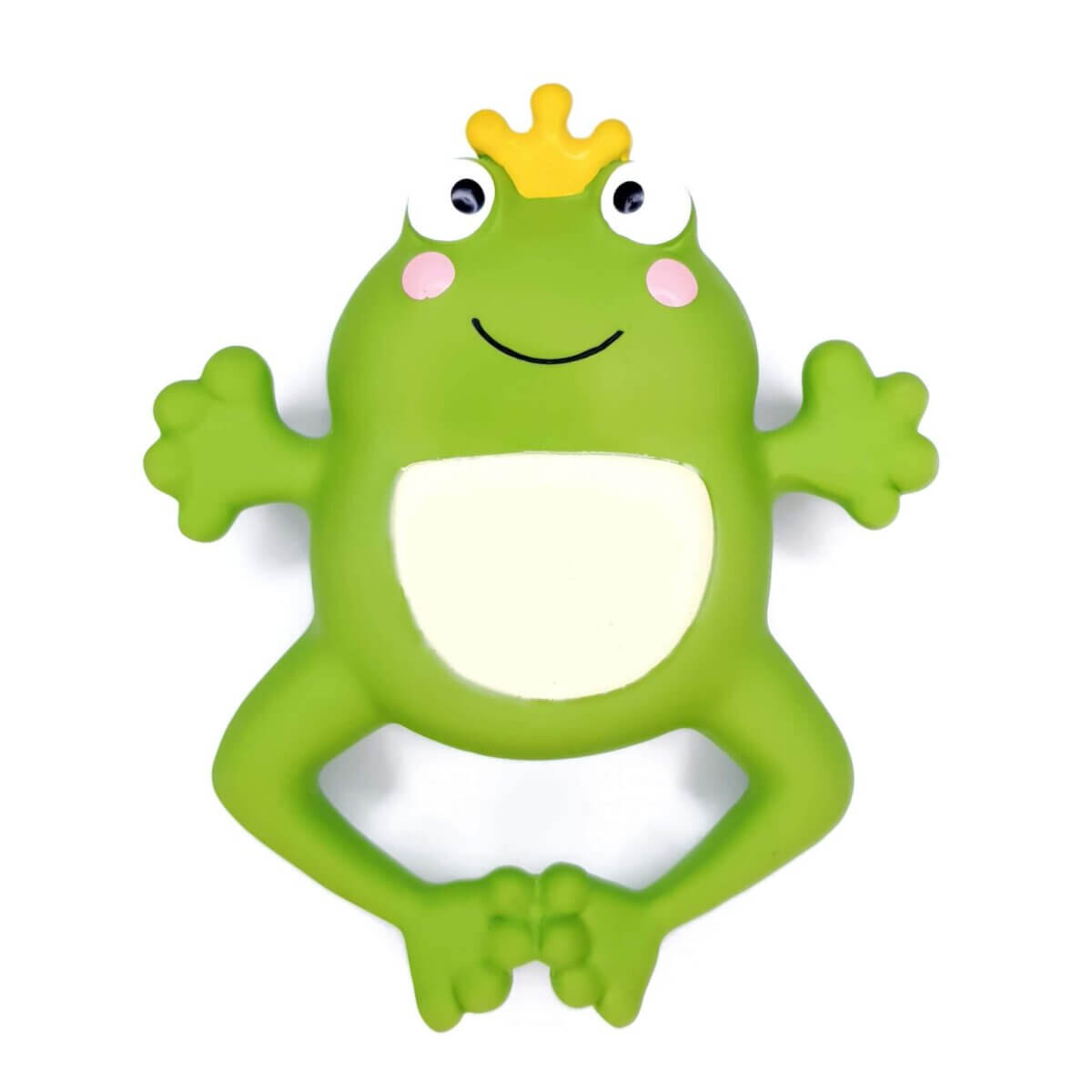 Natural Rubber Hevea Natruba Latex Teething Figure Bath Toy BPA Free King Frog LittleJo