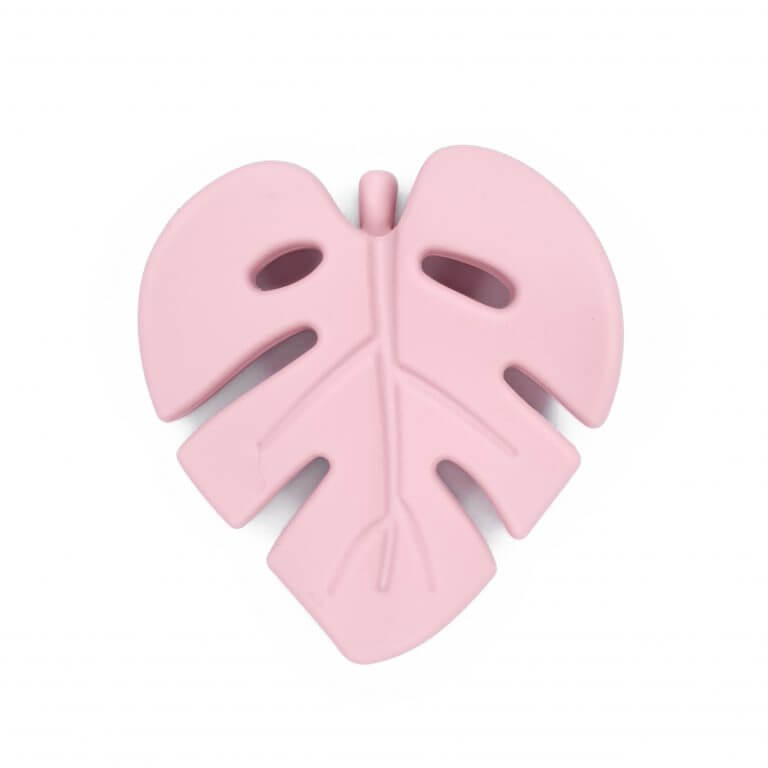 Bijtfiguur 3D blad Blush BPA vrij baby veilig